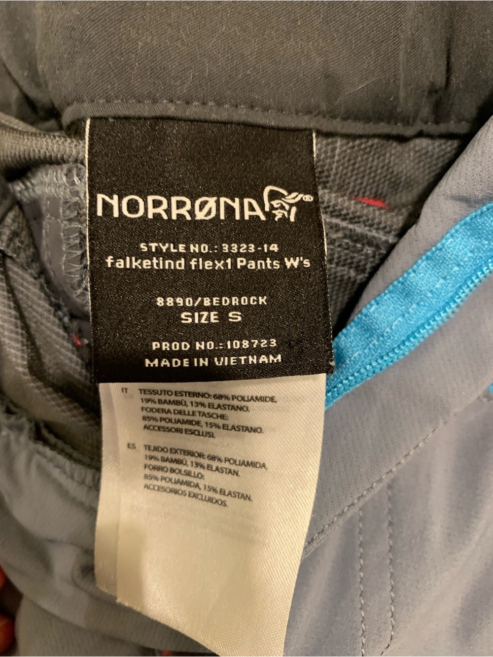 Light Blue Hiking Pants with Pink Accents - Picture 5 of 5
